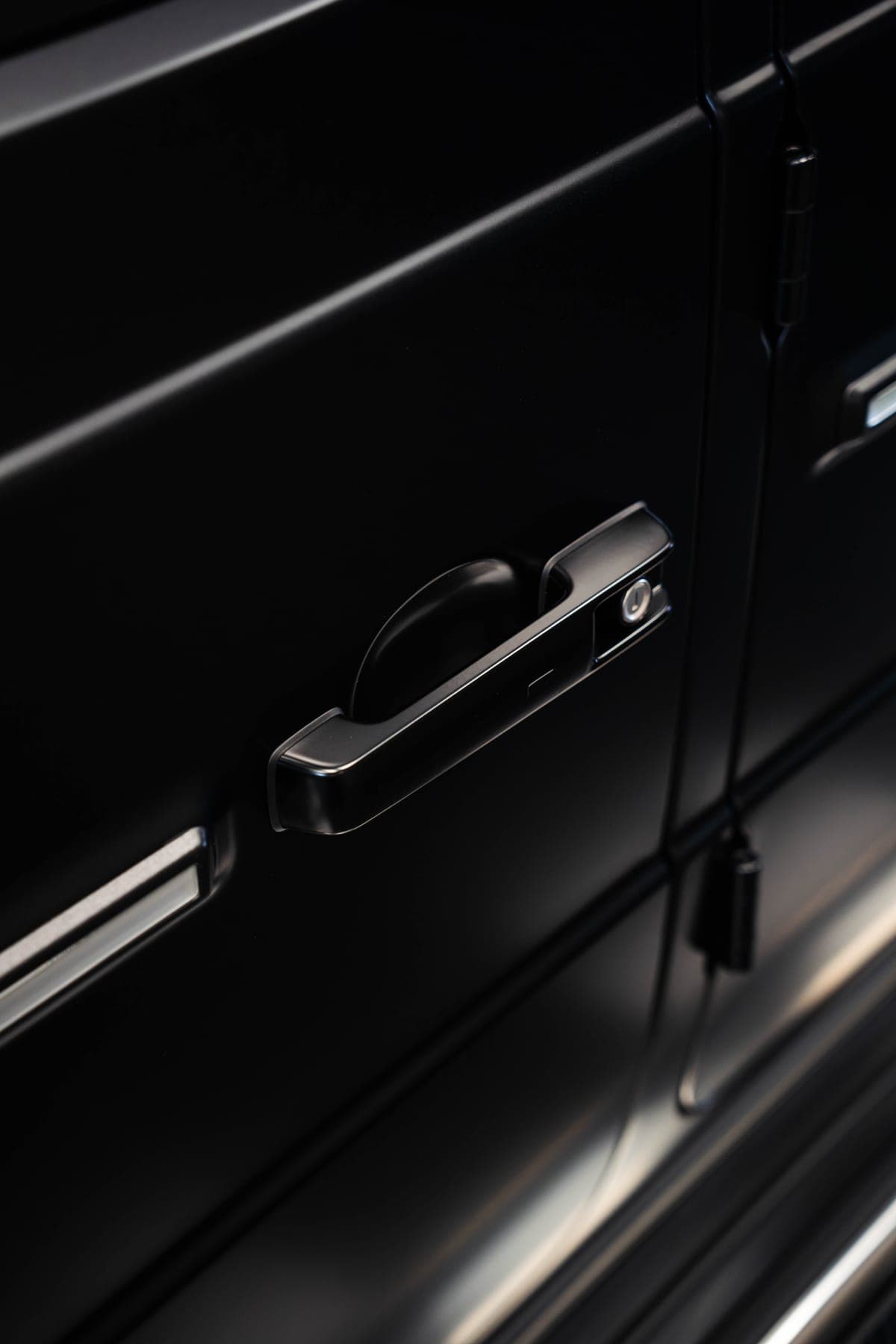 Détail de la poignée de porte de la Classe G